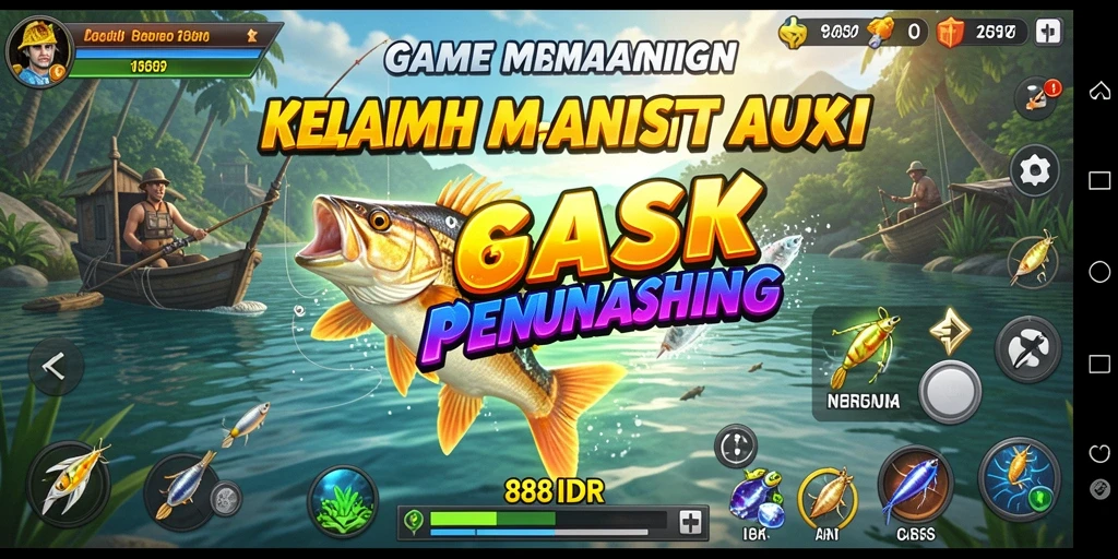 Tangkapan ikan besar dalam gameplay 888IDR yang seru.