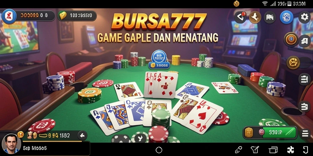 Tampilan gameplay Gaple seru di BURSA777 yang penuh strategi.