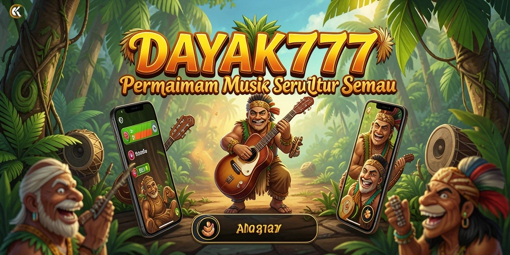 Screenshot DAYAK777 menampilkan gameplay musik yang penuh warna dan menarik.
