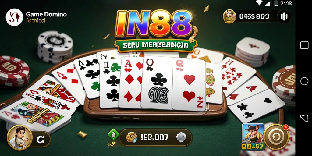 Tampilan screenshot IN88 yang menunjukkan aksi gameplay Domino.