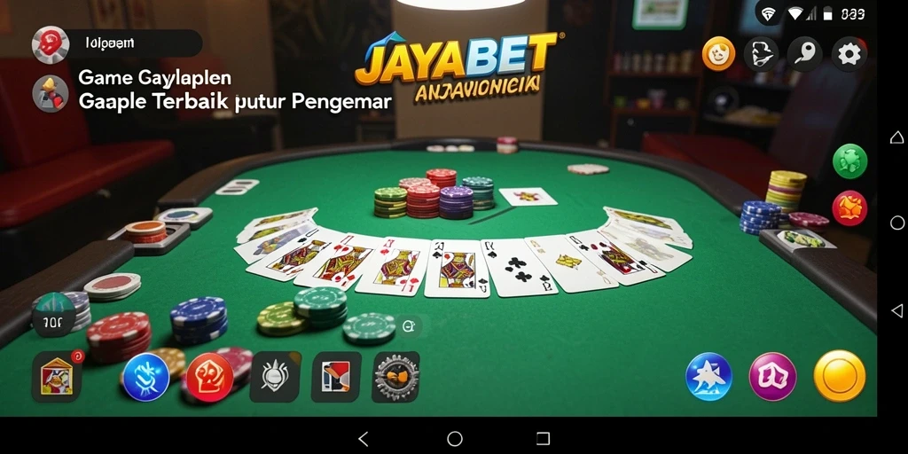 Tampilan gameplay JAYABET yang seru dalam permainan Gaple.