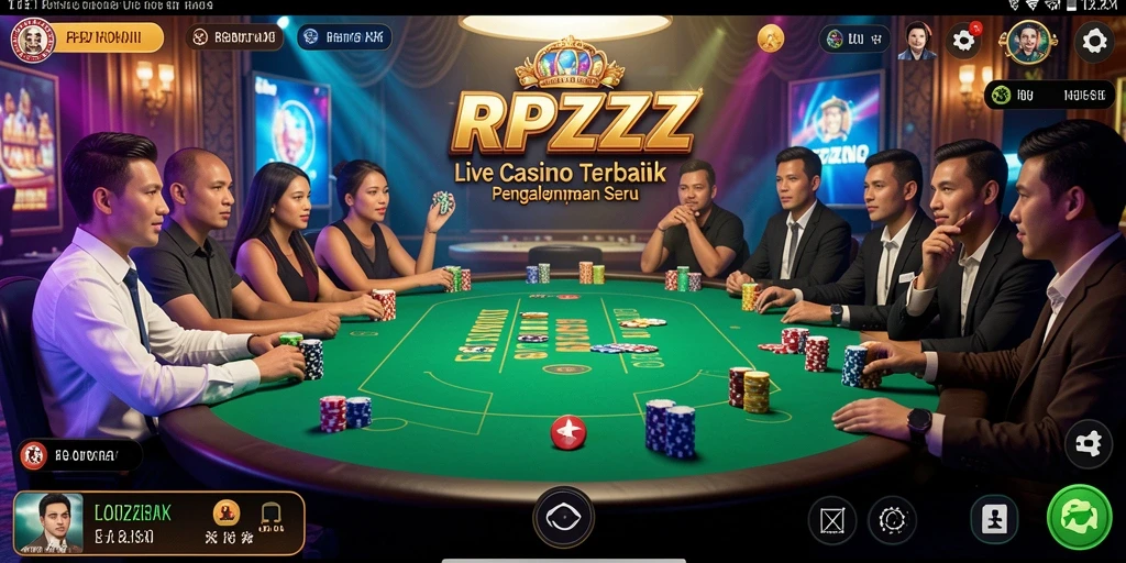 Tampilan gameplay Live Casino RPZZZ yang seru dan interaktif.
