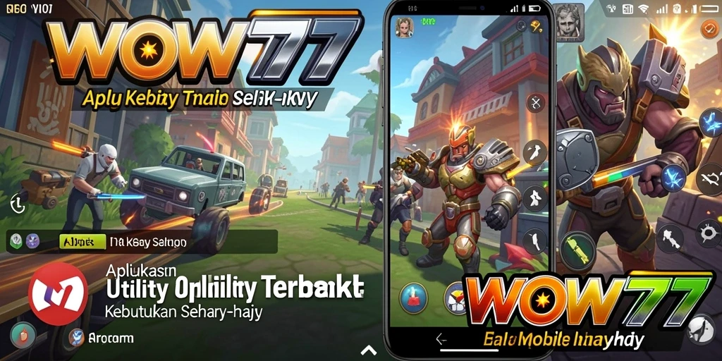 Tampilan aplikasi WOW77 yang sederhana dan efisien untuk Utility.